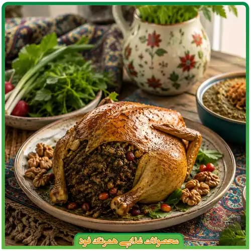 خرید سبزی مرغ شکم پر گیلانی